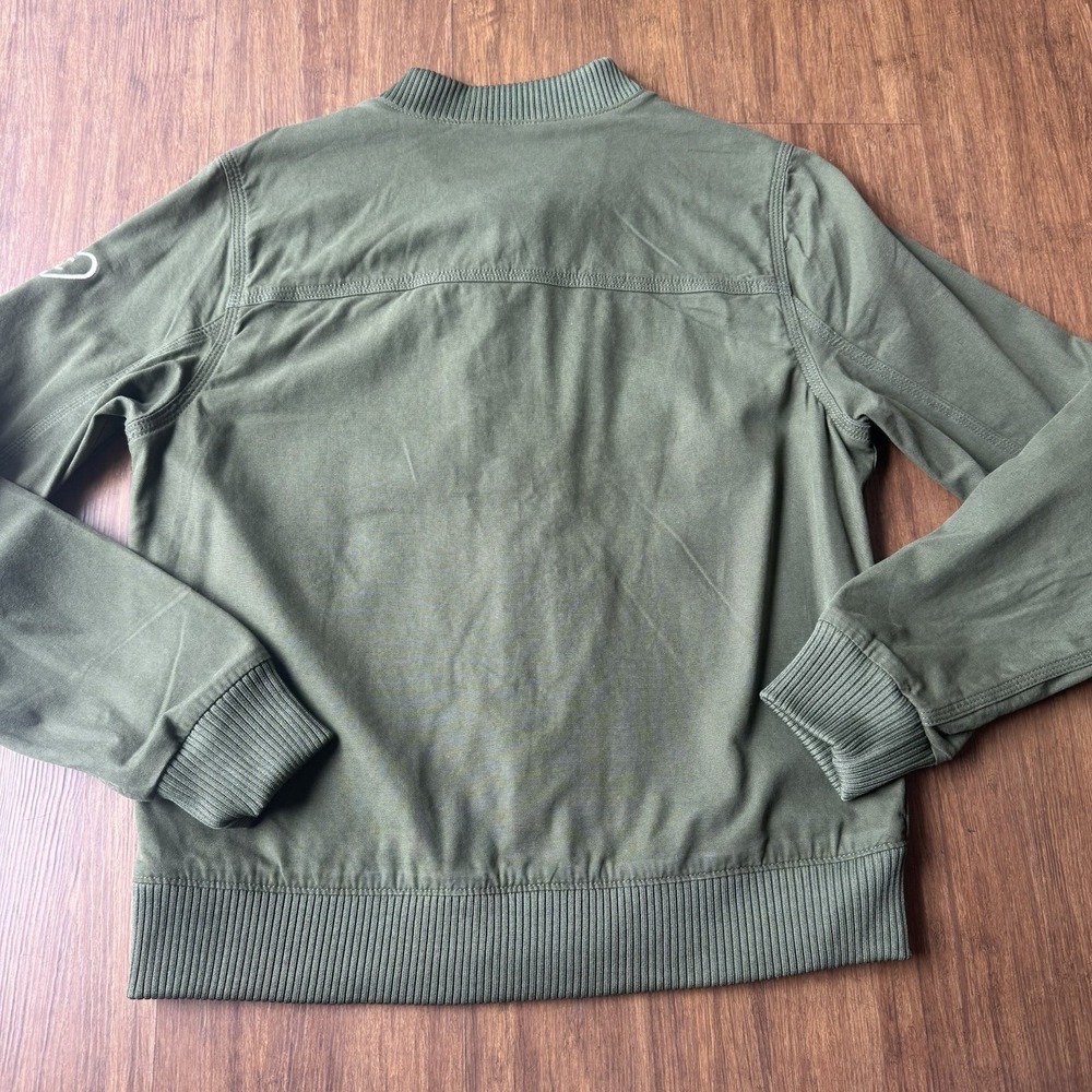 Carhartt Womens Medium Crawford Rugged Flex Canvas Bomber Jacket Green Winery - Picture 6 of 14